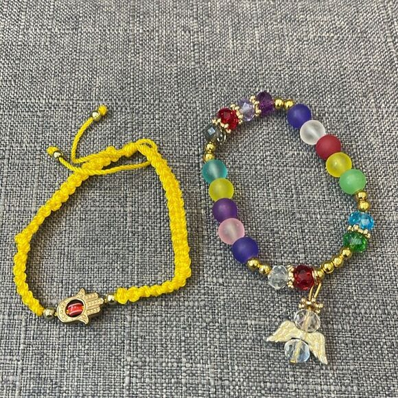 Evil Eye & Angel Bracelet Bundle - Picture 1 of 3